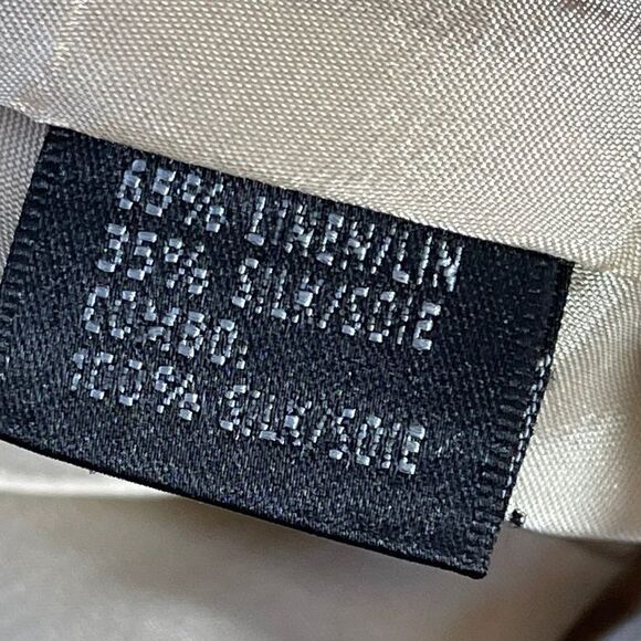 Lafayette 148 Heather Neutrals Brown Linen/Silk Striped A-Line Skirt Sz 10 - Picture 5 of 6